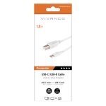VIVANCO TYPE C USB TO TYPE B USB PRINTER CABLE 1.8m white - Image 2