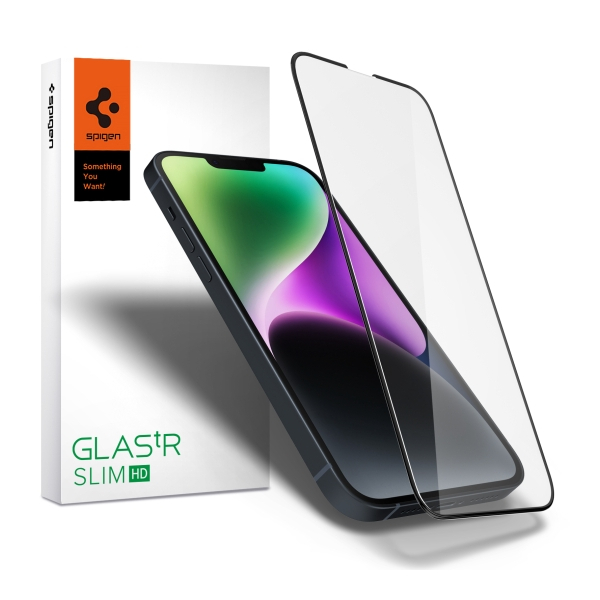SPIGEN GLAS.tR FULL FACE TEMPERED GLASS IPHONE 14 PRO MAX black SPIGEN GLAS.tR FULL FACE TEMPERED GLASS IPHONE 14 PRO MAX black - Image 1