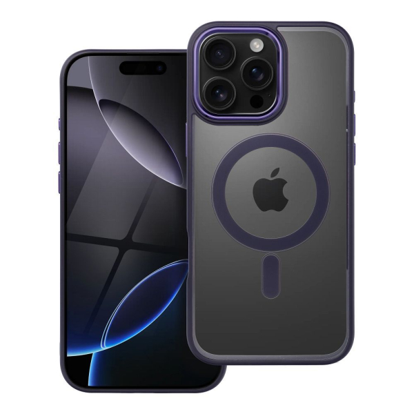 iS TPU MAG COLOR EDGE IPHONE 16 PRO MAX trans black purple backcover iS TPU MAG COLOR EDGE IPHONE 16 PRO MAX trans black purple backcover - Image 1