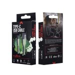 MAXLIFE USB TO TYPE C DATA CABLE 1m 3A green - Image 2