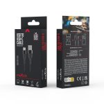 MAXLIFE USB TO TYPE C DATA CABLE 3A 1m black - Image 2