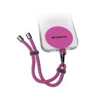 SBS CASE ME NECK STRAP LANYARD WITH PATCH FOR SMARTPHONES pink