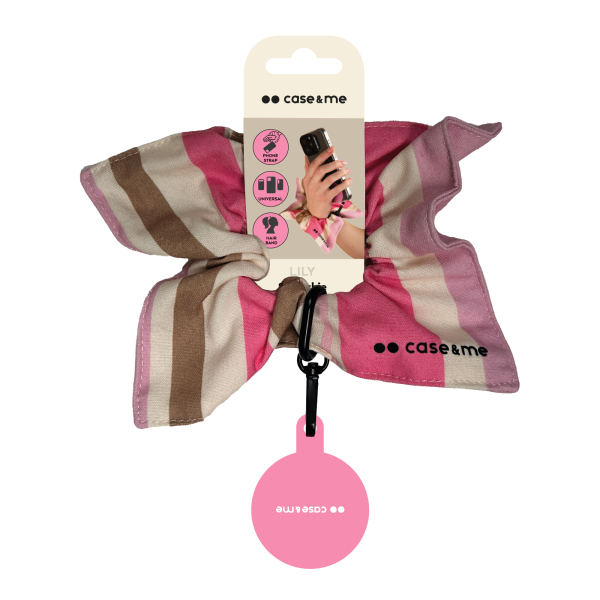 SBS CASE ME WRISTBAND FABRIC BRACELET FOR PHONES ivory pink SBS CASE ME WRISTBAND FABRIC BRACELET FOR PHONES ivory pink - Image 1