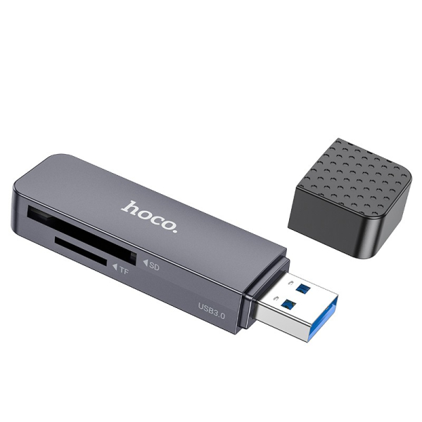 HOCO MEMORY CARD READER USB 3.0 SD/MICRO SD grey HOCO MEMORY CARD READER USB 3.0 SD/MICRO SD grey - Image 1