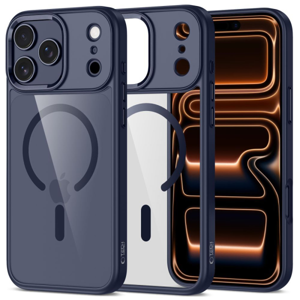 TECH-PROTECT MAGMAT MAGSAFE CASE IPHONE 17 PRO deep blue / clear backcover TECH-PROTECT MAGMAT MAGSAFE CASE IPHONE 17 PRO deep blue / clear backcover - Image 1