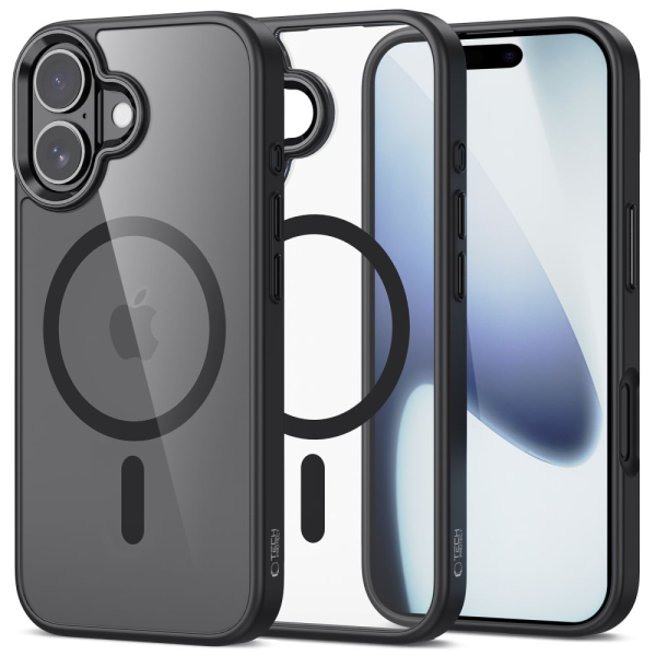 TECH-PROTECT MAGMAT MAGSAFE CASE IPHONE 17 black / clear backcover TECH-PROTECT MAGMAT MAGSAFE CASE IPHONE 17 black / clear backcover - Image 1
