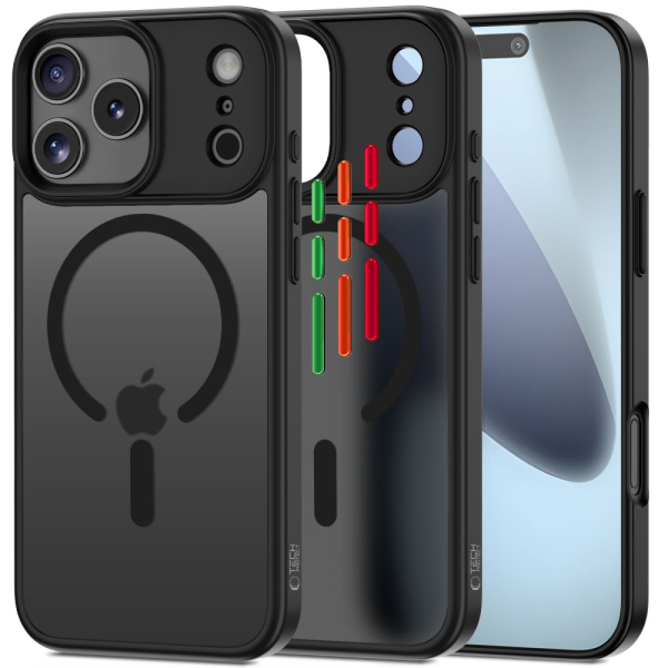 TECH-PROTECT MAGMAT XT 4-SET MAGSAFE CASE IPHONE 17 PRO MAX matte black backcover TECH-PROTECT MAGMAT XT 4-SET MAGSAFE CASE IPHONE 17 PRO MAX matte black backcover - Image 1