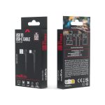 MAXLIFE USB TO TYPE C ANGLE DATA CABLE 1m 3A black - Image 2