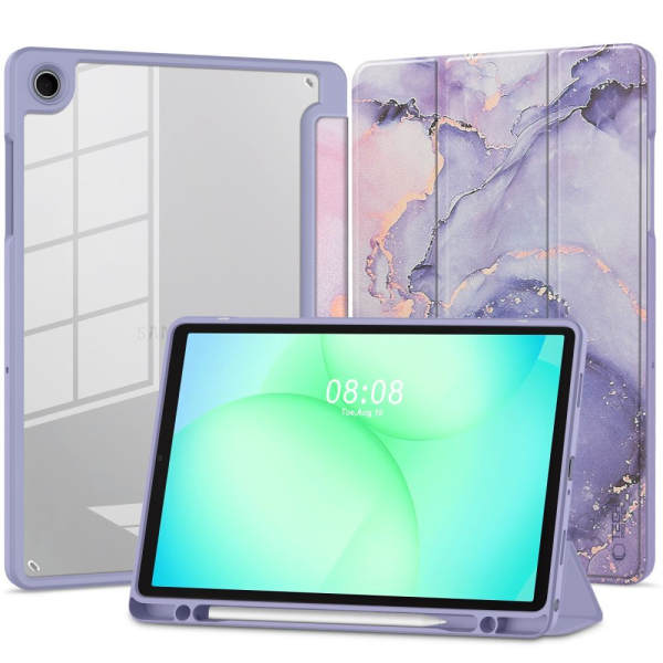 TECH-PROTECT SC PEN CASE SAMSUNG TAB A9 PLUS x210 / x215 / x216 11.0 violet marble TECH-PROTECT SC PEN CASE SAMSUNG TAB A9 PLUS x210 / x215 / x216 11.0 violet marble - Image 1