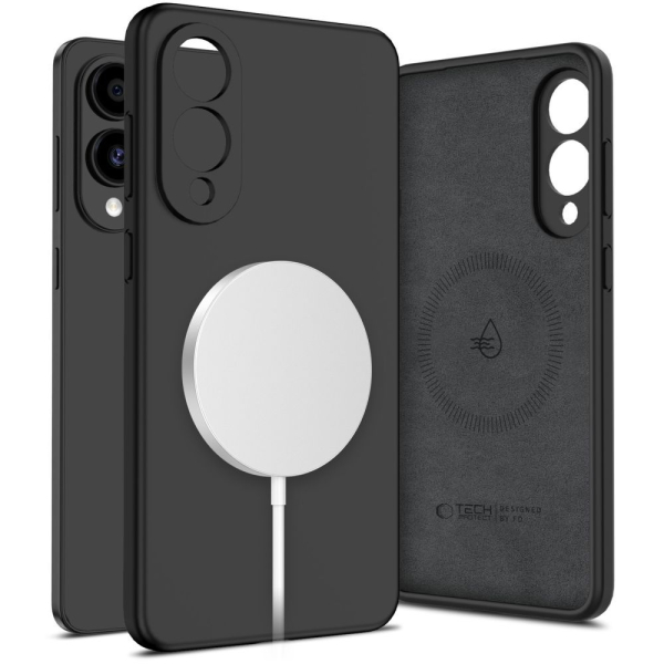 TECH-PROTECT LIQUID MAGSAFE CASE SAMSUNG S25 EDGE black backcover TECH-PROTECT LIQUID MAGSAFE CASE SAMSUNG S25 EDGE black backcover - Image 1