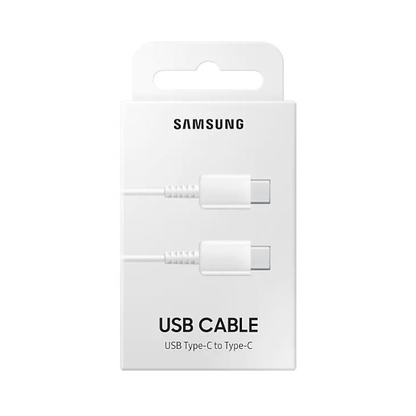 ORIGINAL SAMSUNG DATA CABLE TYPE C TO TYPE C 1m white ORIGINAL SAMSUNG DATA CABLE TYPE C TO TYPE C 1m white - Image 1