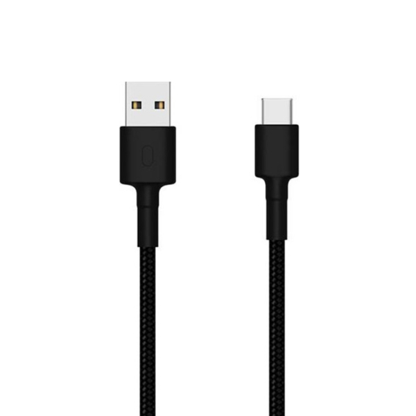 ORIGINAL XIAOMI DATA CABLE USB TO TYPE C 1m braided black ORIGINAL XIAOMI DATA CABLE USB TO TYPE C 1m braided black - Image 1