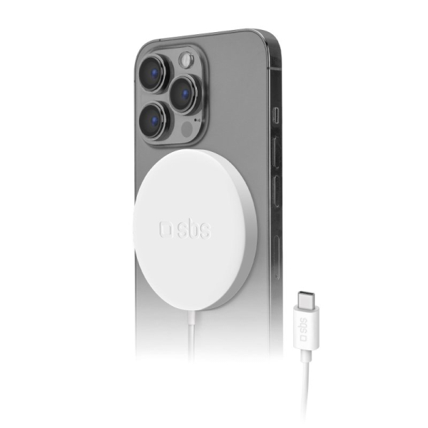 SBS WIRELESS CHARGER MAG 15W white SBS WIRELESS CHARGER MAG 15W white - Image 1