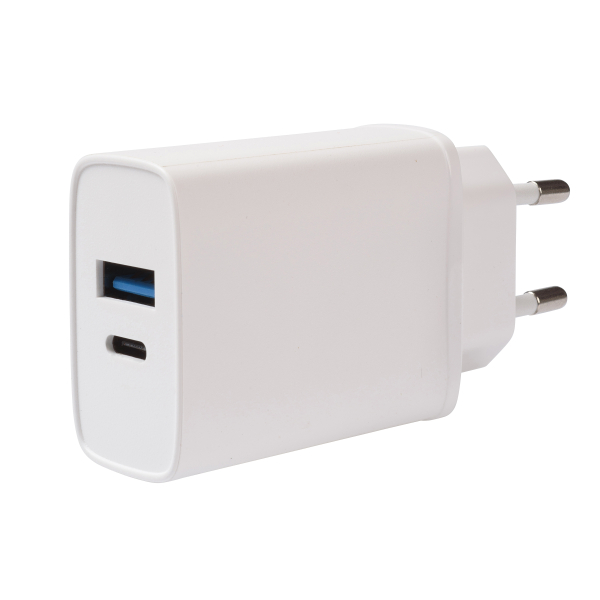 VIVANCO TRAVEL CHARGER 2 PORTS 20W PD 3.0 QC 3.0 white VIVANCO TRAVEL CHARGER 2 PORTS 20W PD 3.0 QC 3.0 white - Image 1