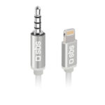 SBS MFI AUDIO CABLE LIGHTNING TO JACK 3.5 silver