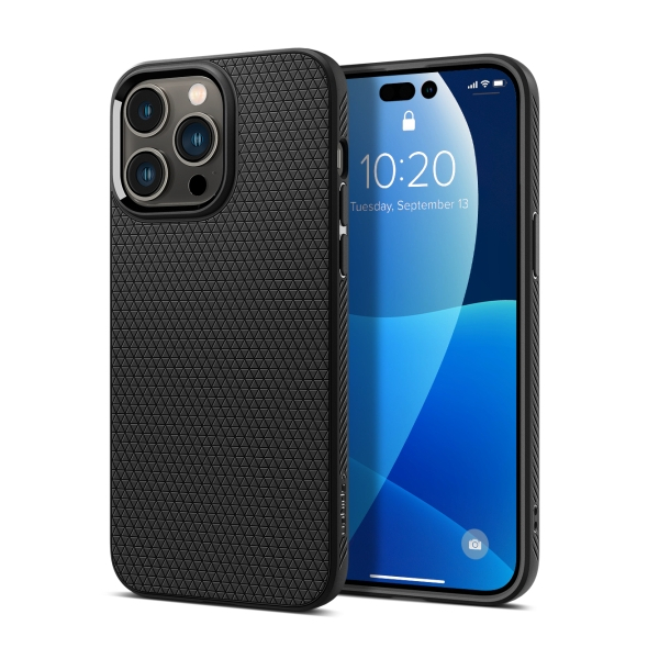 SPIGEN LIQUID AIR IPHONE 14 PRO MAX black backcover SPIGEN LIQUID AIR IPHONE 14 PRO MAX black backcover - Image 1