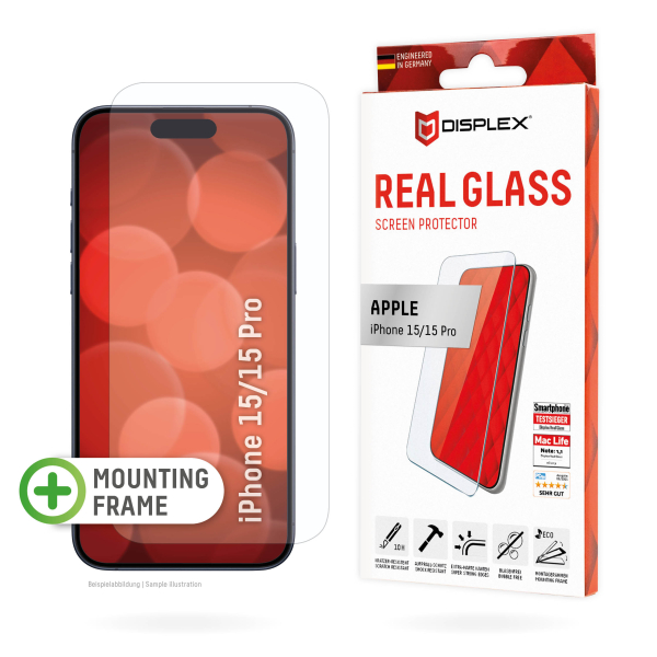 DISPLEX REAL GLASS 2D IPHONE 15 / 15 PRO DISPLEX REAL GLASS 2D IPHONE 15 / 15 PRO - Image 1