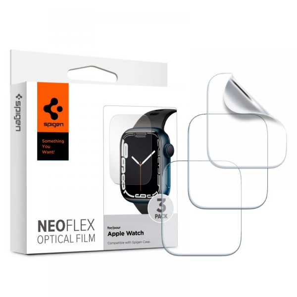 SPIGEN NEO FLEX TEMPERED GLASS APPLE WATCH 7 (45 MM) 3PCS SPIGEN NEO FLEX TEMPERED GLASS APPLE WATCH 7 (45 MM) 3PCS - Image 1