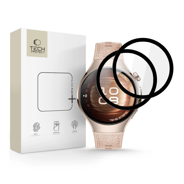 TECH-PROTECT GLASS FLEX HUAWEI WATCH 5 (42mm) 2-PACK black TECH-PROTECT GLASS FLEX HUAWEI WATCH 5 (42mm) 2-PACK black - Image 1