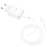 HOCO TRAVEL CHARGER N2 2A + DATA CABLE LIGHTNING white