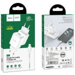 HOCO TRAVEL CHARGER N2 2A + DATA CABLE LIGHTNING white - Image 2