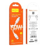 HOCO TYPE C TO TYPE C DATA CABLE 1m PD60W X96 white - Image 2