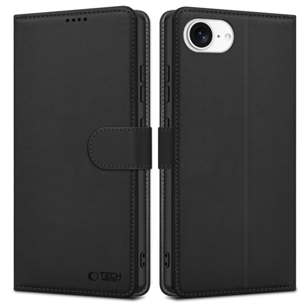 TECH-PROTECT WALLET BOOK CASE IPHONE 16E black TECH-PROTECT WALLET BOOK CASE IPHONE 16E black - Image 1