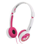 SBS WIRED HEADPHONE KIDS FOLDABLE WITH VOLUME LIMITATION 85 db pink white