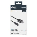 EKON by SBS DATA CABLE USB TO MINI USB 1.8m black - Image 2