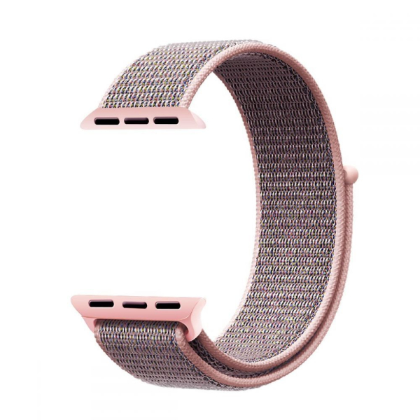 TECH-PROTECT REPLACMENT BAND NYLON FOR APPLE WATCH 4 / 5 / 6 / 7 / SE (38 / 40 / 41 MM) pink sand TECH-PROTECT REPLACMENT BAND NYLON FOR APPLE WATCH 4 / 5 / 6 / 7 / SE (38 / 40 / 41 MM) pink sand - Image 1
