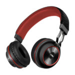 SBS PREMIUM DJ UP WIRELESS HEADPHONES black red