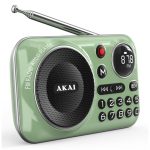AKAI ΜΙΝΙ ΨΗΦΙΑΚΟ ΡΑΔΙΟΦΩΝΟ Β/Τ, TF, USB, REC 2,5W ΠΡΑΣΙΝΟ
