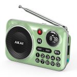 AKAI ΜΙΝΙ ΨΗΦΙΑΚΟ ΡΑΔΙΟΦΩΝΟ Β/Τ, TF, USB, REC 2,5W ΠΡΑΣΙΝΟ - Image 2