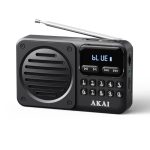 AKAI ΜΙΝΙ ΨΗΦΙΑΚΟ ΡΑΔΙΟΦΩΝΟ ΡΕΤΡΟ Β/Τ, TF, USB, REC 2,5W ΜΑΥΡΟ - Image 2