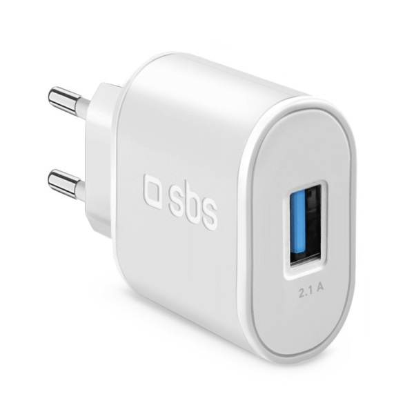 SBS TRAVEL CHARGER 10W 2.1A white SBS TRAVEL CHARGER 10W 2.1A white - Image 1