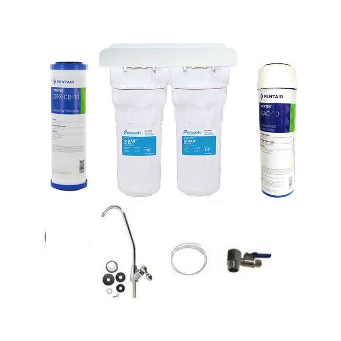 ΚΑΤΟ-ΠΑΓΓΟΥ4 ΦΙΛΤΡΟ ΝΕΡΟΥ ΔΙΠΛΟ ΚΑΤΩ ΠΑΓΚΟΥ ΜΕ ΦΙΛΤΡA PENTAIR ΕΝΕΡΓΟΥ ΑΝΘΡΑΚΑ 5M +ΚΕΡΑΜΙΚΟ ΦΙΛΤΡΟ PENTAIR 0.3M+ ΣΕΤ ΞΕΧΩΡΙΣΤΗΣ ΒΡΥΣΗΣ ΝΕΡΟΥ - Image 1